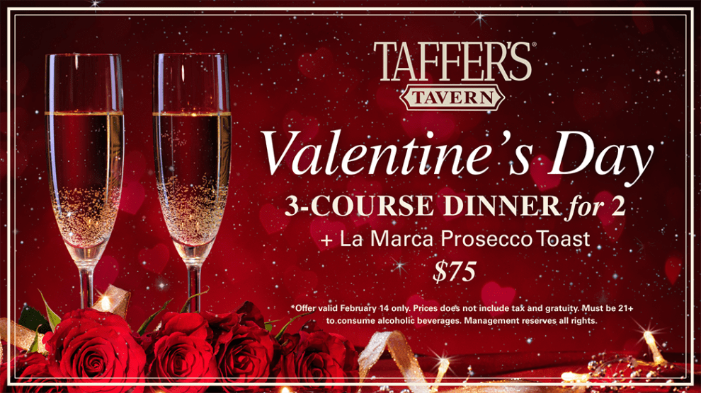 Read press article: Valentine’s Dinner at Taffer’s (opens in a new tab)